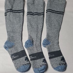 Mens Bombas Compression Socks 15-20 Size Large Grey 3 Pairs